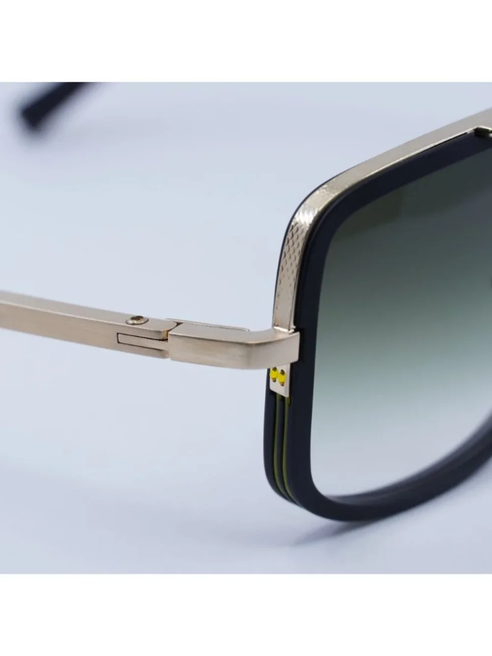 Dita MACH-ONE-DRX-2030-F-59 Sunglasses Black Aviator Frame, Green Lenses